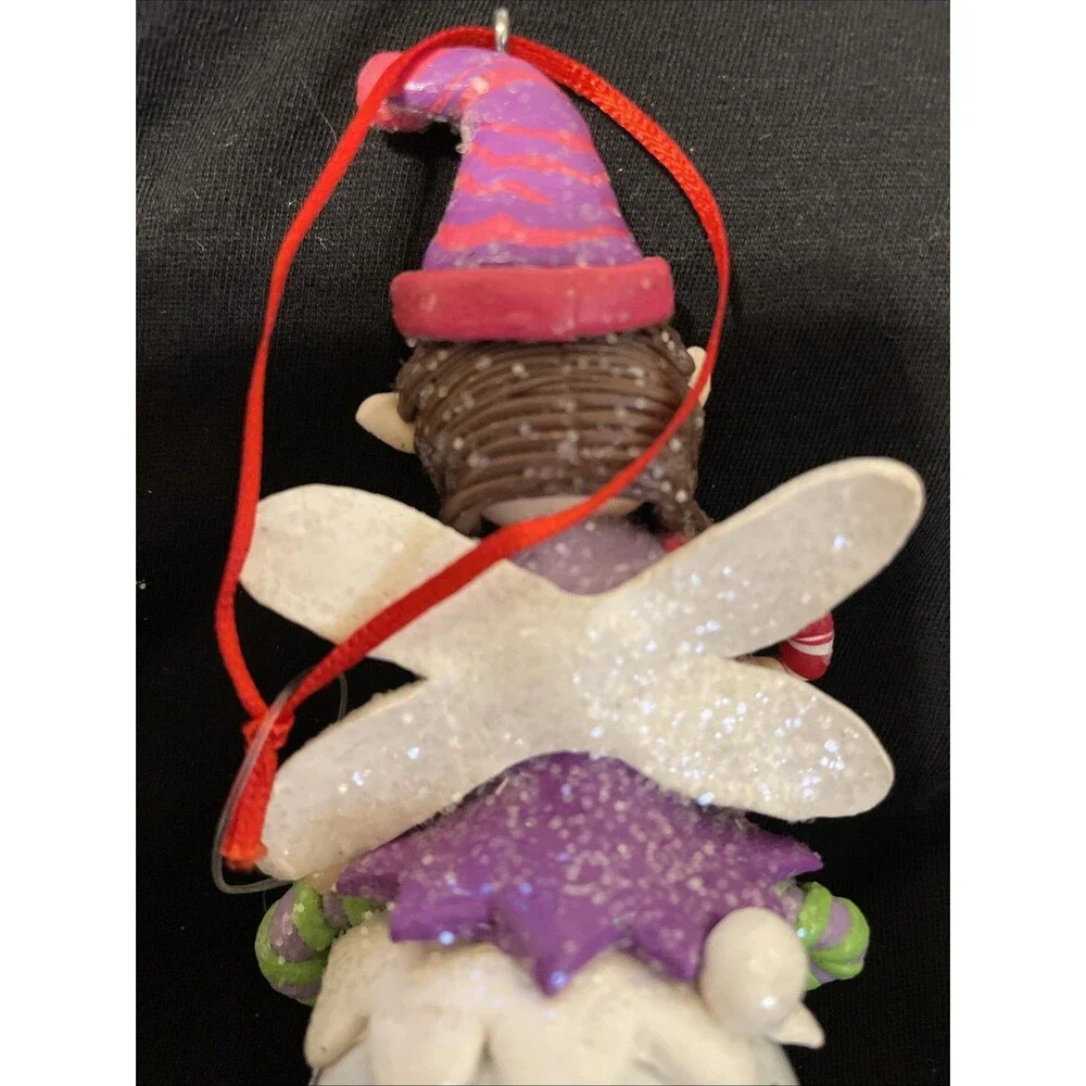 Adorable Girl elf On bell  Christmas Ornament